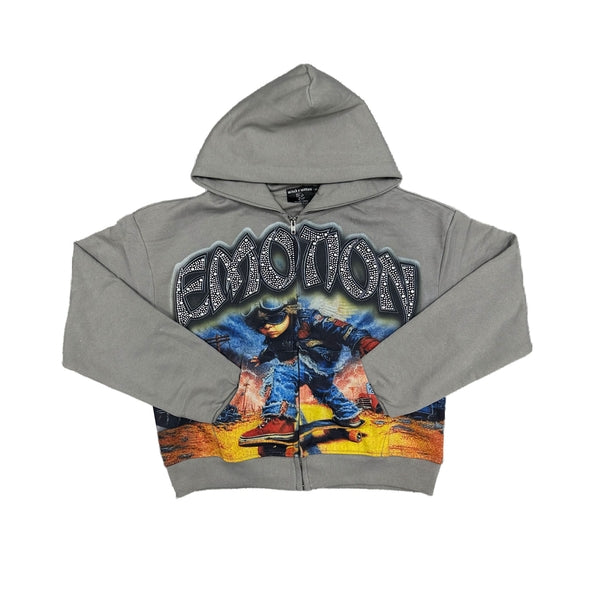Grey Mixed Emotion Hoodie​